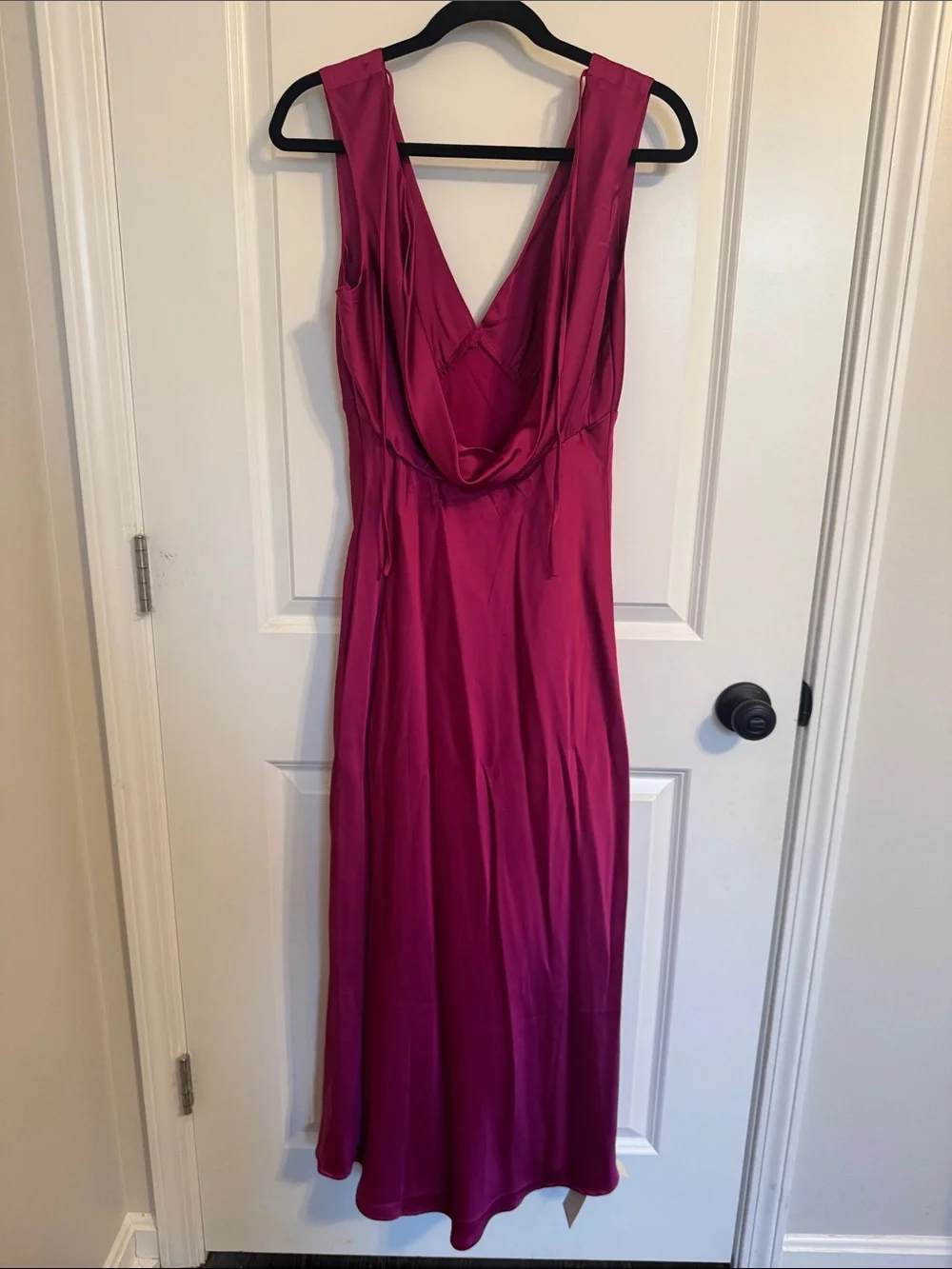 Abercrombie Women’s Deep V-Neck Magenta Maxi Dress